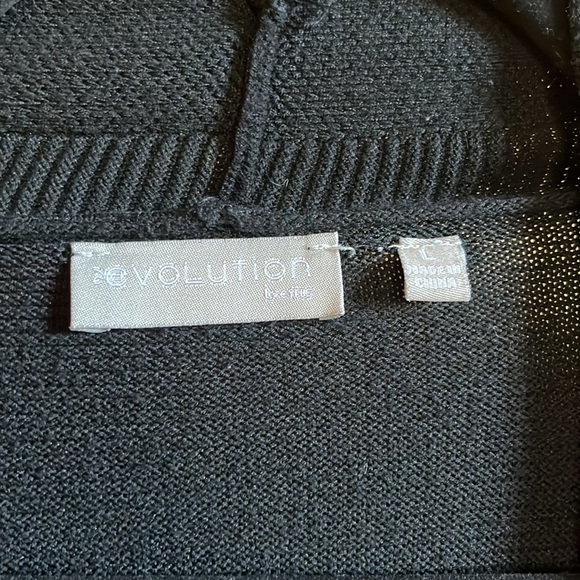 Evolution, black knit cardigan Size L - Picture 2 of 4